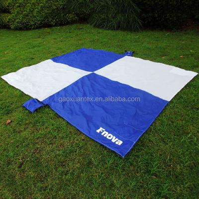 China 9x10 6-8 Feet Family Size 380T People Picnic Camping Beach Waterproof Nylon Blanket With Anchors, Stakes, Pockets Waterproof Quick Dry for sale