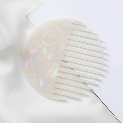 China 2022 Fashion New Design Acetate Hair Straightening Tools Thickness Round Cellulose Acrylic Hair Combs For Women for sale