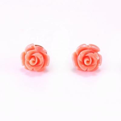 China FASHIONABLE retro fairy exaggerated flower metal flower temperament acrylic frosted earrings for sale