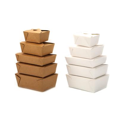 China Biodegradable Manufacturer Food Cardboard Box Cardboard Disposable Fast Food Takeaway Container for sale