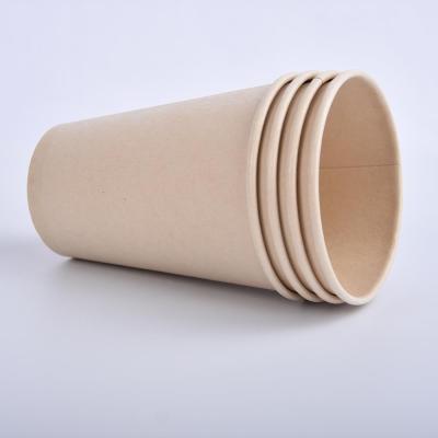 China Disposable disposable bamboo nature paper cup logo paper food container single wall customized paper cup for sale