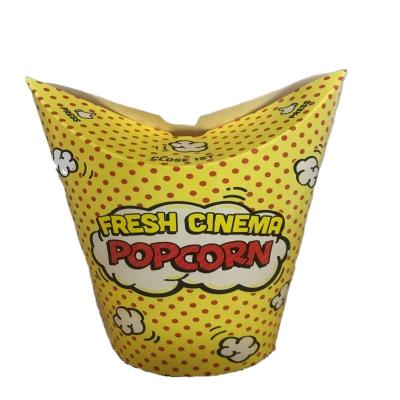 China Disposable Customized Printed Paper Popcorn Container Take Away Popcorn Bucket for sale