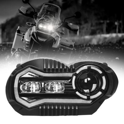 China Upgrade E24-R113 Approved Motorcycle LED Headlight With Angel Eye DRL Assembly Kit For BMW R1200GS R1200GS for sale