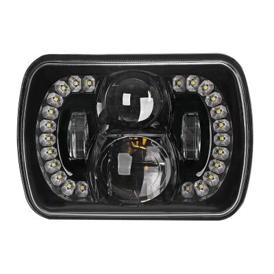 China Newest LOYO factory diamond 5x7 square headlight 60W 7inch faros 7 pulgadas LY-LN-011 for sale