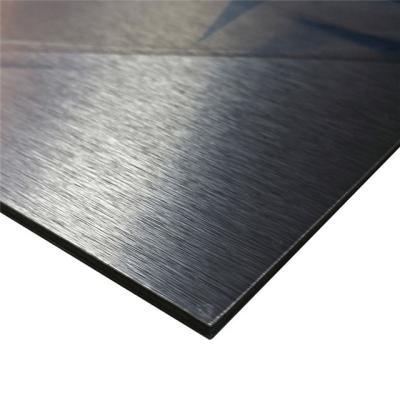 China 3/4mm Premium Quality Decorative Black Material Brush Covered Dibond Aluminum Composite Panel ACP/ACM Sheet For Interior Wall Cladding for sale