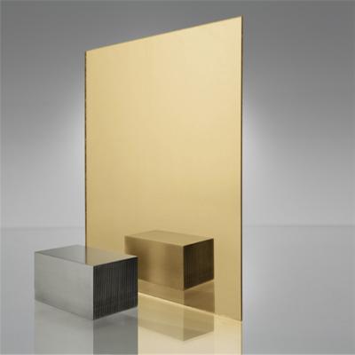 China Interior Exterior Gold / Silver Aluminum Composite Alucobond Panel Mirror Finish for sale