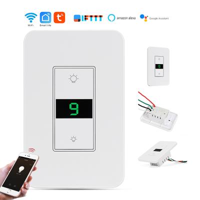 China APP remote control intelligent wall life tuya switch smart home automation smart lamp wifi controlled dimmer lamp switch for sale