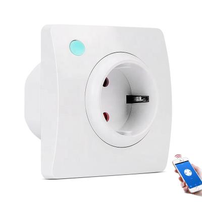 China Easy Installation Yosyn Wifi Smart Socket Alexa Google Assistant Tuya Timer Electric Smart Home Wifi Socket EU EU for sale