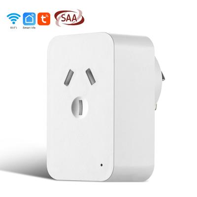 China Smart Home Automation Wholesale 15A Energy Meter Socket Wall Power Outlet Amazon Alexa Google Home Remote Control Tuya Wifi Smart Socket AU for sale