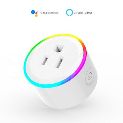 China Remote Control Anywhere Alexa Controlled Wireless Smart Life Socket OEM Mini Socket Wifi Smart Plug USA Design for sale