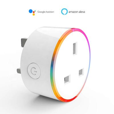 China IFTTT Tuya App Control Wall Outlet Smart Home Free Timer WiFi Plug In Alexa Google 3 Pin Wireless Electrical UK Smart Plug for sale