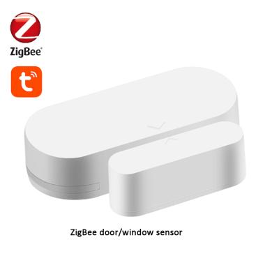 China Zigbee Tuya Smart Alarm Wireless Door Open Magnetic Home Security System Window Lift Sensor Wireless Magnets Wireless Door Bell Glass Sensor for sale