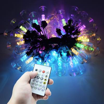 China RGB Smart RGB S14 LED Timer String App Control Music Sync Light Waterproof String Lights Indoor Outdoor Christmas Fairy Lights for sale