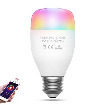 China RGB Wifi Smart Light Bulb E27 E26 Dimmable Wifi Remote Control Base AC100V-240V Tuya 7W Led Smart Bulb for sale