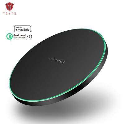 China Smart Match Quick Charge 2021 Ultra Thin Qi Standard Mobile Phone Pad 10W 15W GY-68 Magnet Fast Charging Wireless Chargers For Mobile for sale