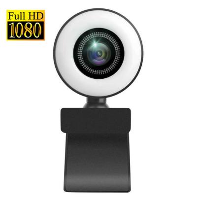 China Full HD Video Camera Webcam HD 1080P Live Streaming Ring Light USB 1080p Webcam Microphone High Definition 30fps PC Laptop Mic for sale