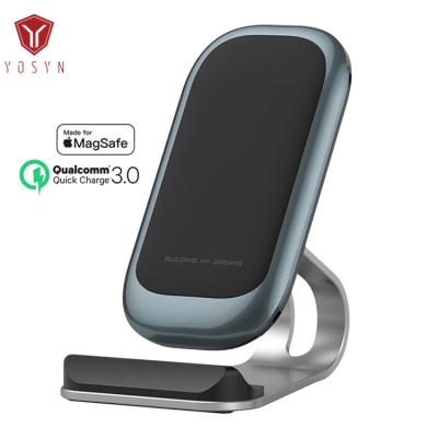 China QI Enabled Fast Magnetic Metal Holder Phone Stand 7.5W 10W Trending Devices 2021 Wireless Charger Stand For iPhone 12/12 Pro/SE /11 Pro Max for sale