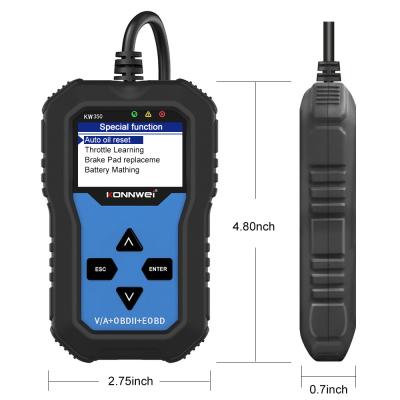 China For Cars KONNWEI Full System KW350 Professional Car Diagnostic Tool OBD2 Engine OBD2 Scanner For VW for sale