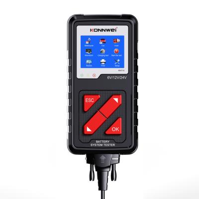 China 3.2 Inch Colorful Screen Konnwei Brand 24v Truck Battery Tester With Printer Multi Languages ​​For Cranking Resistance Voltage Test for sale