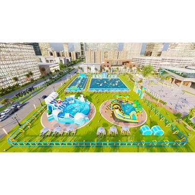 China Commercial Inflatable Water Fun Outdoor Water Park Inflatable Aqua Water Amusement Park Games for sale