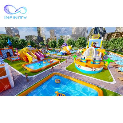 China Square Sea Game Outdoor Water Amusement Stage Park Inflatable Water Park Water Kids Park for sale