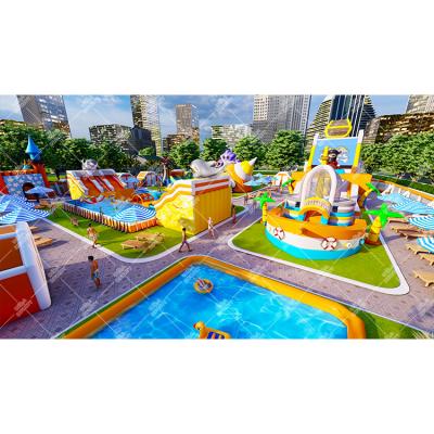 China Outdoor Water Fun Infinity Water Park Product Inflatable Water Park Slide Floating Water Park for sale