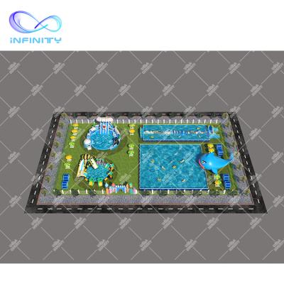 China Outdoor Water Fun Water Sports Equipment Inflatable Water Park Amusement Land Inflatable Water Park for sale