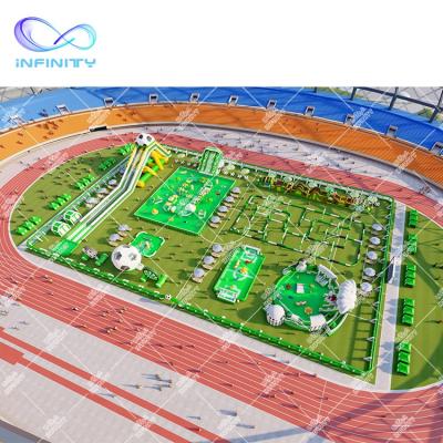 China Sports Park World Cup Soccer Water Park Obstacle Water Sports Equipment Inflatable Water Park for sale