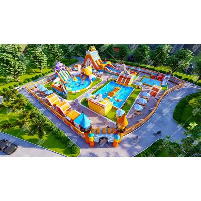 China Outdoor Inflatable Sports Playground Fun Octopus Animals Ocean Water Water Play Park Items for sale