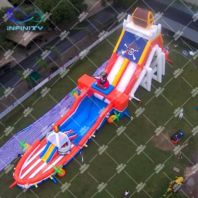 China Sports Park Pirate Theme Inflatable Slides Outdoor Inflatable Slides Commercial Inflatable Water Slide With Pool For Sale for sale