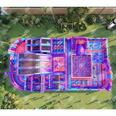 China Sports Park Infinity Kids Playground Manufacturer One-Stop Solution Customized Giant Inflatable Challenge Games Mobile Sports Playground for sale