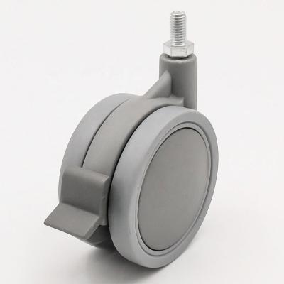 China Furniture Wheel Free Samples 60mm Twin Caster PP 75mm Table Caster Wheel Gray for sale