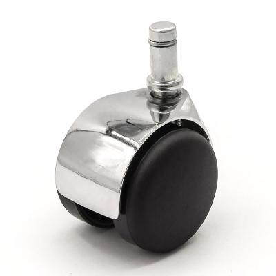 China 2 Inch Plastic+Iron+ Zinc Alloy Zinc Alloy Furniture Caster Wheel Zinc Chrome Office Chair Caster for sale