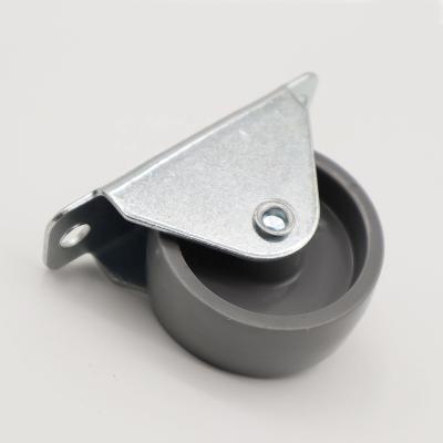 China Modern High Quality Fixed Industrial PP Caster Wheels Gray 1 Inch Guide Casters for sale