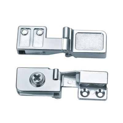 China Traditional Chrome Zinc Alloy Glass Door Hinge For Display Cabinet for sale