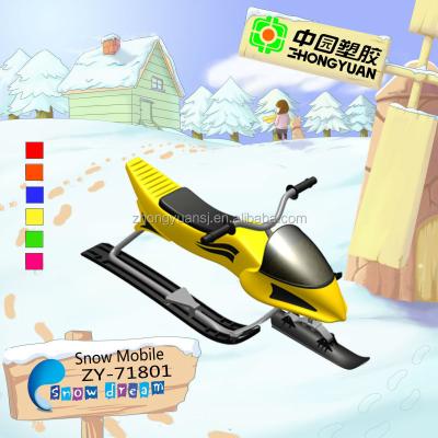 China Winter Gift Warm Kids Fun Skiing Plastic Scooter ZY-71801 110x50x41.5cm for sale