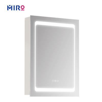 China Modern Multifunctional Bathroom Smart Mirror Cabinet Led Lamp Wall Mounted Storage Objective Cabinet for sale