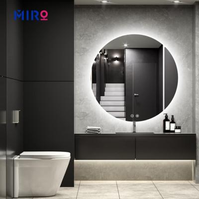 China Hotel Enlarging Smart Antifog Wall Mounted Bathroom Led Light Mirror for sale