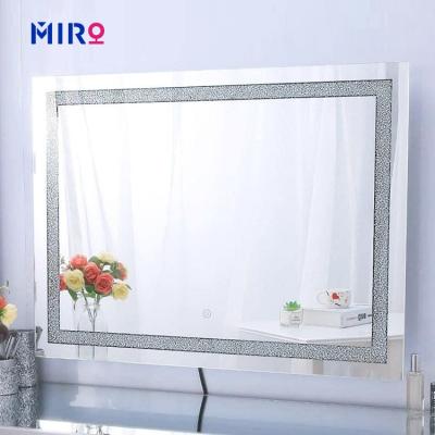 China MIRO Smart Modern Room Large Rectangle Enlarging Frameless Illuminated Espejos Led Lighted Bath Mirror for sale