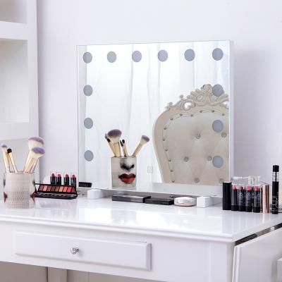 China Custom Hollywood Vanity Mirror with Variable Tricolor LED Light Adjustment Function for sale