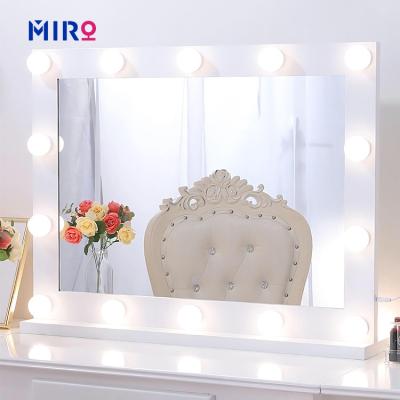 China Personalized Hollywood Makeup Mirror with Adjustable LED Light Color Temperature 3000K 4000K 6000K for sale