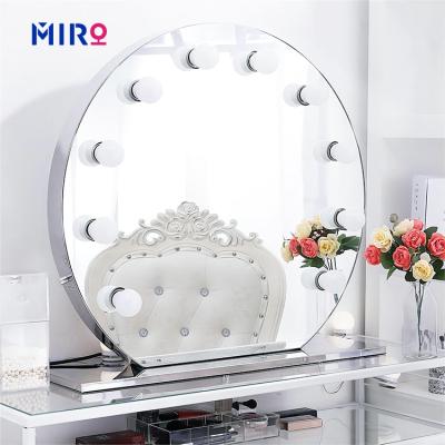 China 70*70*25CM Personalized Mirror Stainless Steel Primary Color Makeup Mirror With Dimmer Vanity Mirror for sale