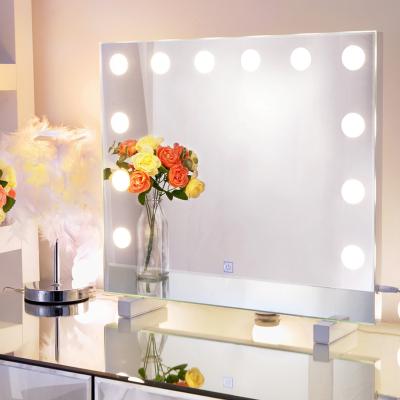 China Customized A Chinese Factory Made Hollywood Makeup Mirrors With A Variable Three-Tone LED Light for sale