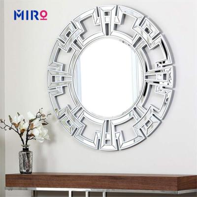 China Large Round Wall Decor Contemporary Irregular Framed Decorative Wall Mirrors For Living Room for sale