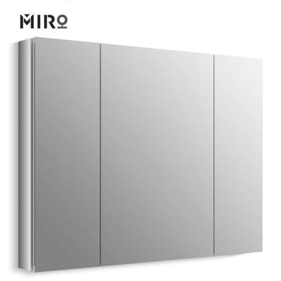 China Large Storage Space White Metal Mirror Bathroom Closet Cabinet Modern High Quality Smart Mirror Cabinet Made in China for sale