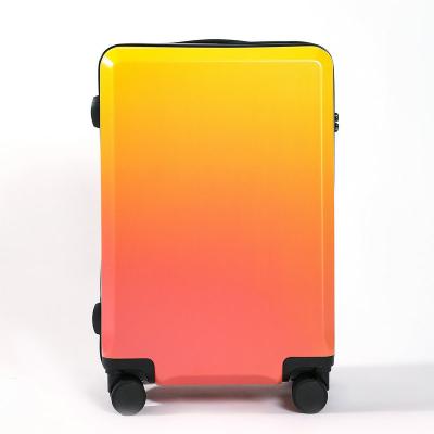 China Latest Maletas Designers 20 PC Luggage 24 Inch 26 Inch Trolley Travel Unisex Suitcases Color Gradational Whole Deal Spot Goods for sale