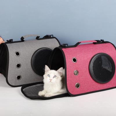 China Wholesale PORTABLE High Quality Durable Transparent Cat Bag Pet Cages Carrier Bag Pet Carrier Bag For Travel for sale