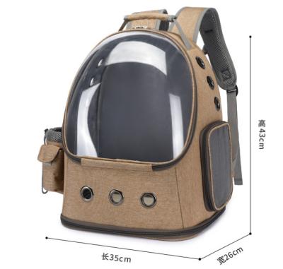 China Fashion Cat Bag Pet Backpack Outside Capsule Portable Transparent Pet Space Bag Breathable Cat Backpack For Travel for sale