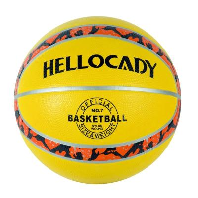 China Basketball Playing Basketball Custom Logo Printing Heavy Ball Professional Rubber Basketball Ball for sale