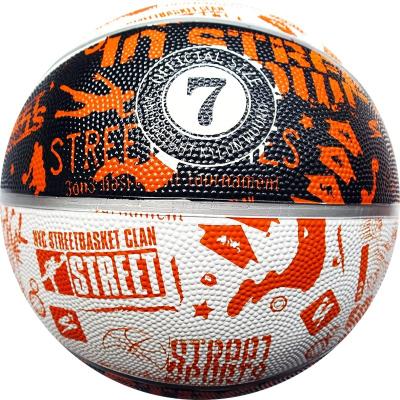 China Basketball playing training OEM 12panels basketball rubber ball/customs size1/3/5/6/7 basketball game with kids basketball for sale